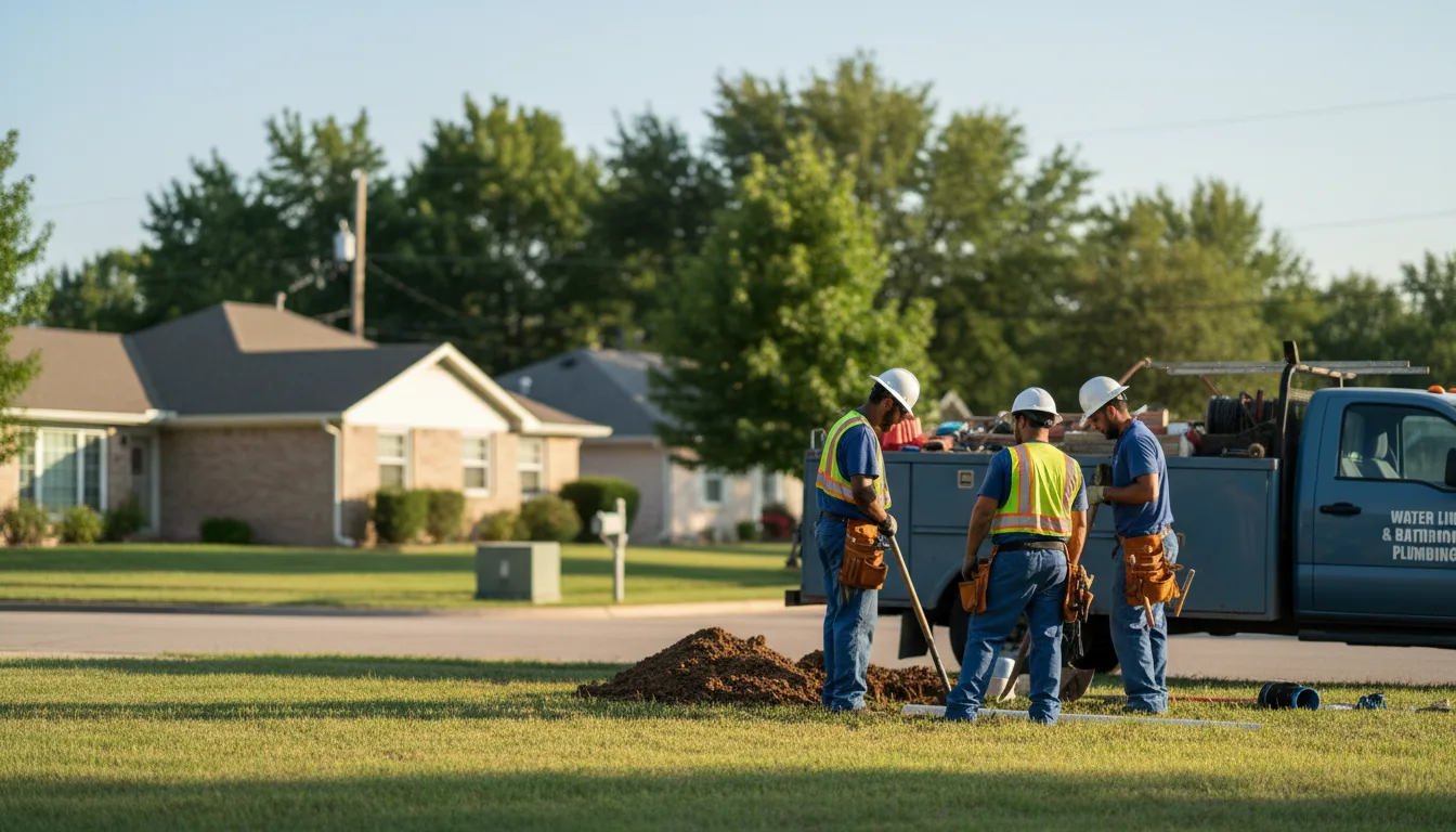 Residential water line and bathroom plumbing service in Iota, LA